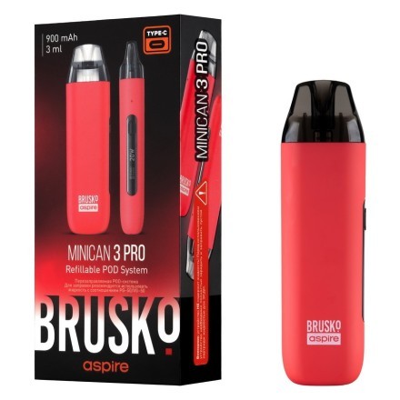 Электронная сигарета Brusko - Minican 3 PRO (900 mAh, Красный) купить в Тольятти