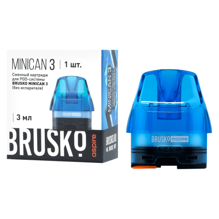 Сменный картридж Brusko - Minican 3 (без испарителя, 3 мл., Синий) купить в Тольятти