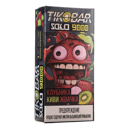 TIKOBAR Solo - Клубника Киви Жвачка (Strawberry Kiwi Bubble Gum, 9000 затяжек) купить в Тольятти