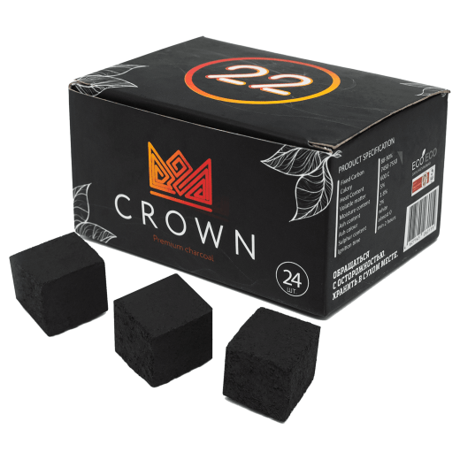 Уголь Crown (22 мм, 24 кубика) — 