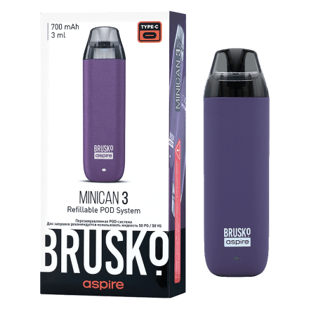 Электронная сигарета Brusko - Minican 3 (700 mAh, Тёмно-Фиолетовый) купить в Тольятти