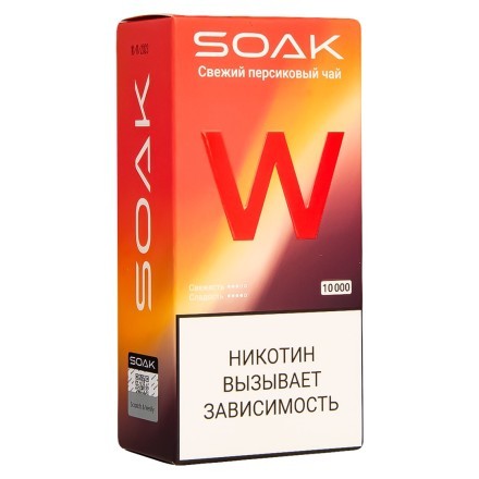 SOAK W - Свежий Персиковый Чай (10000 затяжек) купить в Тольятти