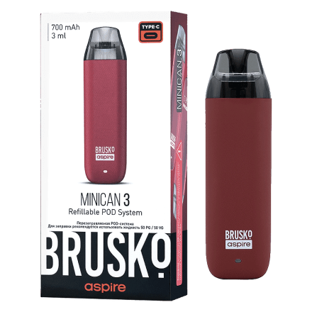 Электронная сигарета Brusko - Minican 3 (700 mAh, Тёмно-Красный) купить в Тольятти