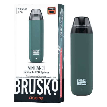Электронная сигарета Brusko - Minican 3 (700 mAh, Тёмно-Зелёный) купить в Тольятти