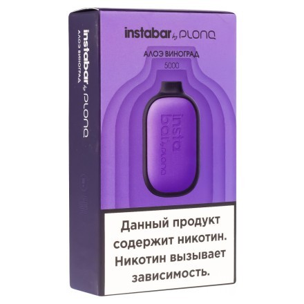 PLONQ INSTABAR - Алоэ Виноград (5000 затяжек) купить в Тольятти