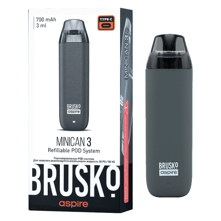 Электронная сигарета Brusko - Minican 3 (700 mAh, Серый) купить в Тольятти
