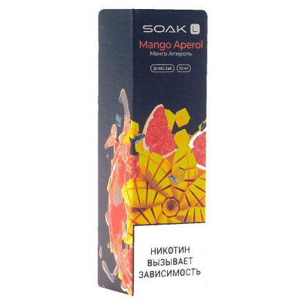 Жидкость SOAK L - Mango Aperol (Манго Апероль, 10 мл, 2 мг) купить в Тольятти