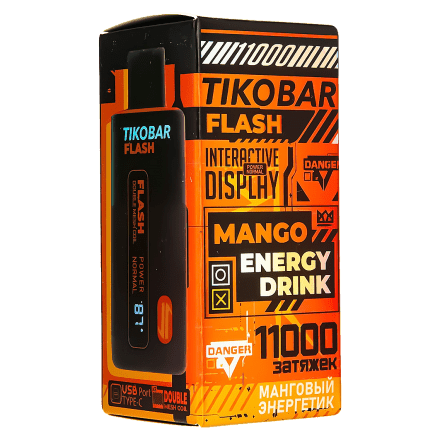 TIKOBAR FLASH - Манговый Энергетик (Mango Energy Drink, 11000 затяжек) купить в Тольятти