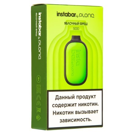 PLONQ INSTABAR - Яблочный Фреш (5000 затяжек) купить в Тольятти