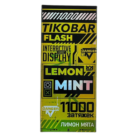 TIKOBAR FLASH - Лимон Мята (Lemon Mint, 11000 затяжек) купить в Тольятти