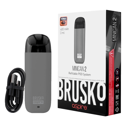 Электронная сигарета Brusko - Minican 2 (400 mAh, Серый) купить в Тольятти