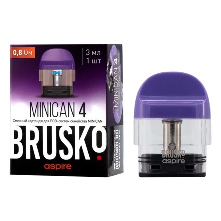 Сменный картридж Brusko - Minican 4 (0.8 Ом, 3 мл., Фиолетовый) купить в Тольятти