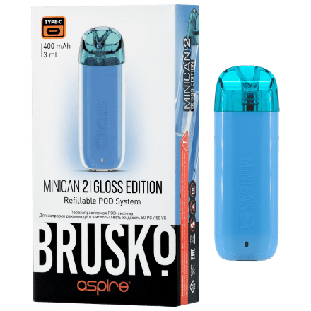 Электронная сигарета Brusko - Minican 2 Gloss Edition (400 mAh, Небесно-Голубой) купить в Тольятти
