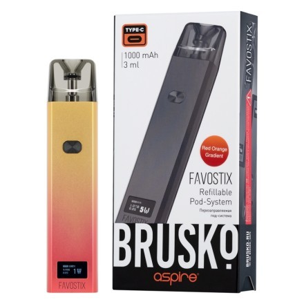 Электронная сигарета Brusko - Favostix (Красно-Оранжевый Градиент) купить в Тольятти