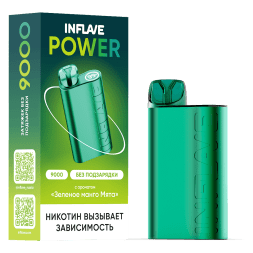 INFLAVE POWER - Зелёное Манго Мята (9000 затяжек)