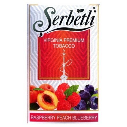 Табак Serbetli - Raspberry Peach Blueberry (Малина Персик Черника, 50 грамм, Акциз) купить в Тольятти
