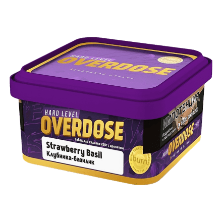 Табак Overdose - Strawberry Basil (Клубника-Базилик, 200 грамм) купить в Тольятти
