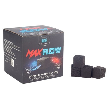 Уголь Crown MaxFlow (26 мм, 64 кубика) купить в Тольятти