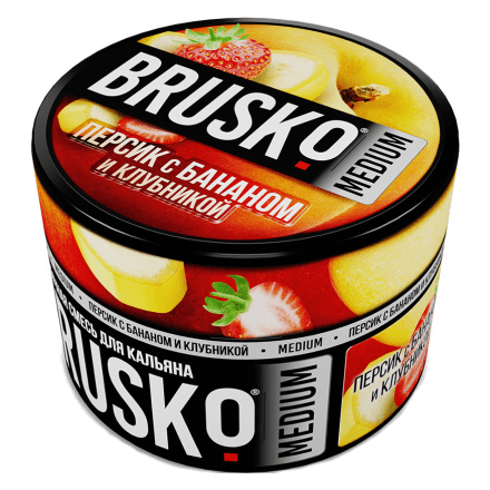 Смесь Brusko Medium - Персик с Бананом и Клубникой (50 грамм) купить в Тольятти