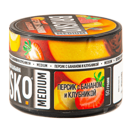 Смесь Brusko Medium - Персик с Бананом и Клубникой (50 грамм) купить в Тольятти