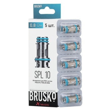 Испарители для Brusko Feelin (SPL-10, 0.8 Ом, 5 шт.) купить в Тольятти