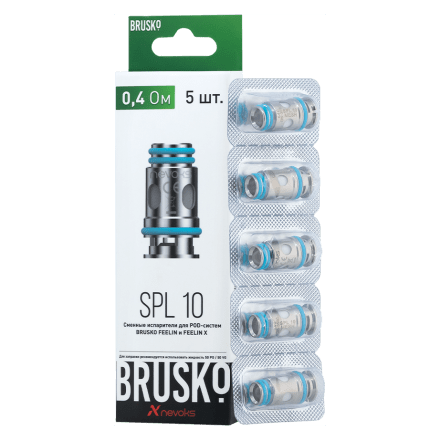 Испарители для Brusko Feelin (SPL-10, 0.4 Ом, 5 шт.) купить в Тольятти