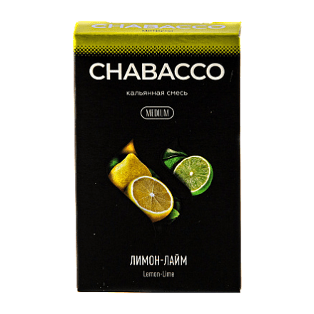 Смесь Chabacco MEDIUM - Lemon-Lime (Лимон - Лайм, 50 грамм) купить в Тольятти