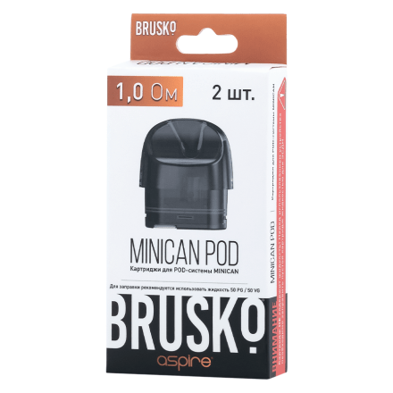 Сменный картридж Brusko - Minican (1 Ом, 3 мл., Чёрный, 2 шт.) купить в Тольятти