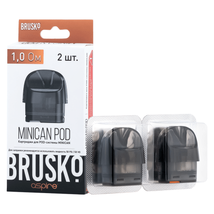 Сменный картридж Brusko - Minican (1 Ом, 3 мл., Чёрный, 2 шт.) купить в Тольятти