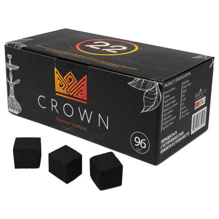 Уголь Crown (22 мм, 96 кубиков) купить в Тольятти