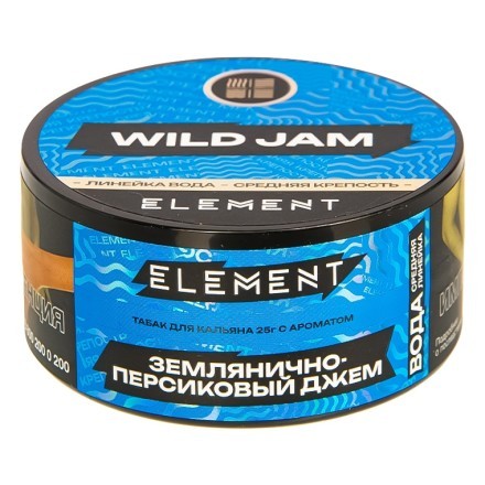 Табак Element Вода - Wild Jam NEW (Землянично-Персиковый Джем, 25 грамм) купить в Тольятти