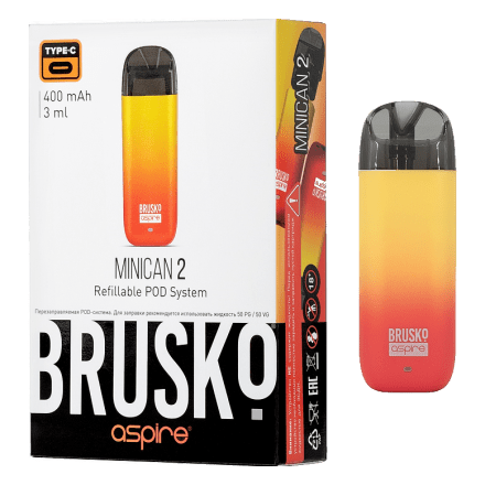 Электронная сигарета Brusko - Minican 2 (400 mAh, Красно-Желтый Градиент) купить в Тольятти