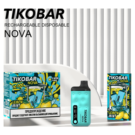 TIKOBAR Nova - Лимон Мята (Lemon Mint, 10000 затяжек) купить в Тольятти