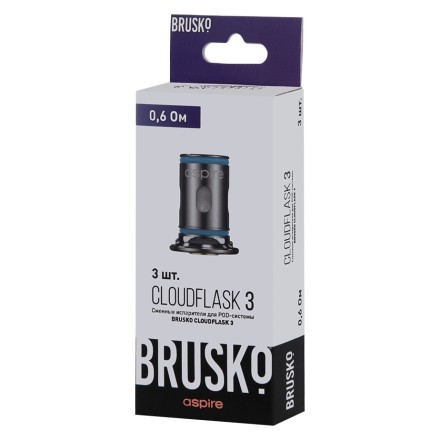 Испарители для Brusko Cloudflask 3 (0.6 Ом, 3 шт.) купить в Тольятти