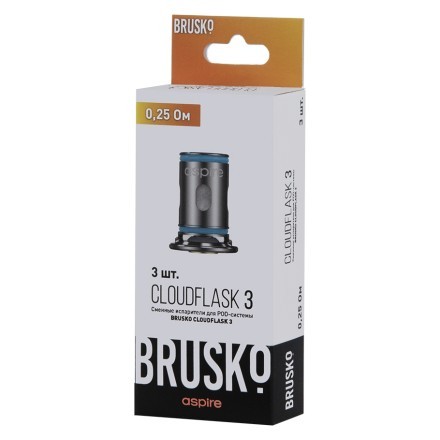 Испарители для Brusko Cloudflask 3 (0.25 Ом, 3 шт.) купить в Тольятти