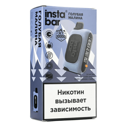 PLONQ INSTABAR WT - Голубая Малина (Blue Razz Ice, 10000 затяжек) купить в Тольятти