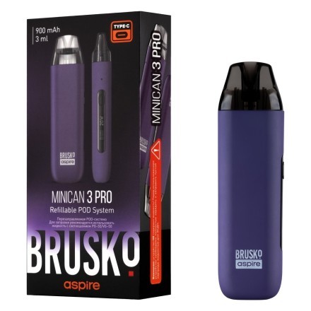 Электронная сигарета Brusko - Minican 3 PRO (900 mAh, Фиолетовый) купить в Тольятти