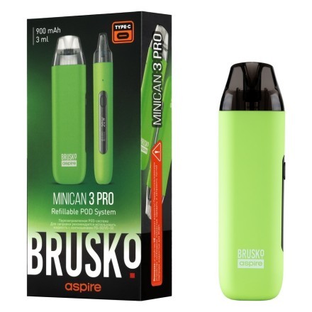 Электронная сигарета Brusko - Minican 3 PRO (900 mAh, Светло-Зелёный) купить в Тольятти